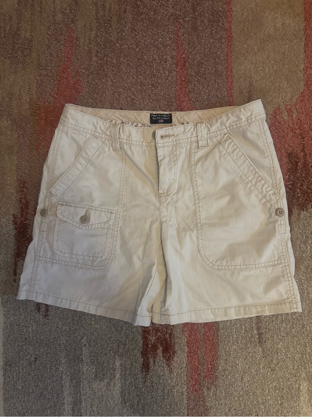 Ralph Lauren Cream Cargo Pocket Women’s Shorts